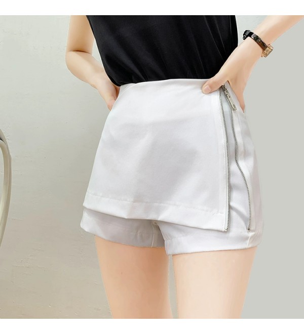 Side zipper design summer shorts