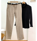 Horizontal linen work pants